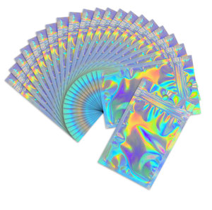 Bolsas Transparentes Holográficas con Cierre Ziplock, Impresión en Huecograbado, Bajo MOQ, Embalaje de Plástico Reciclable para Joyería y Festivales - Product Image 4