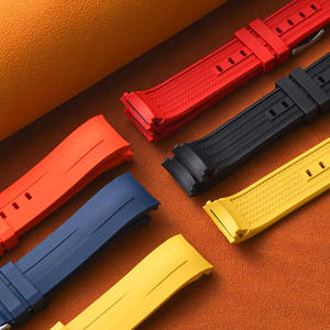 Best-seller Bracelets de montre en caoutchouc FKM Tropical Premium <span class=keywords><strong>Bracelet</strong></span> de remplacement en caoutchouc fluoré de plongée à bout incurvé pour montres Tisot - Product Image 2