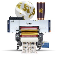 Impresora UV DTF Locor de 60 cm A2, rollo a rollo, con lámina de transferencia en frío de oro y plata, plotter de impresión y laminación todo en uno