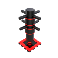Nouveau produit sac de sable de boxe vertical à double usage wing chun rotatif factice en bois kung fu wushu