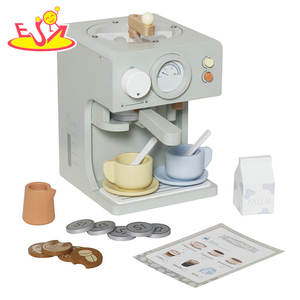Juego de máquina de café de madera para niños-Cafetera espresso verde menta con tazas, leche, monedas y <span class=keywords><strong>menú</strong></span> W10D026 - Product Image 1