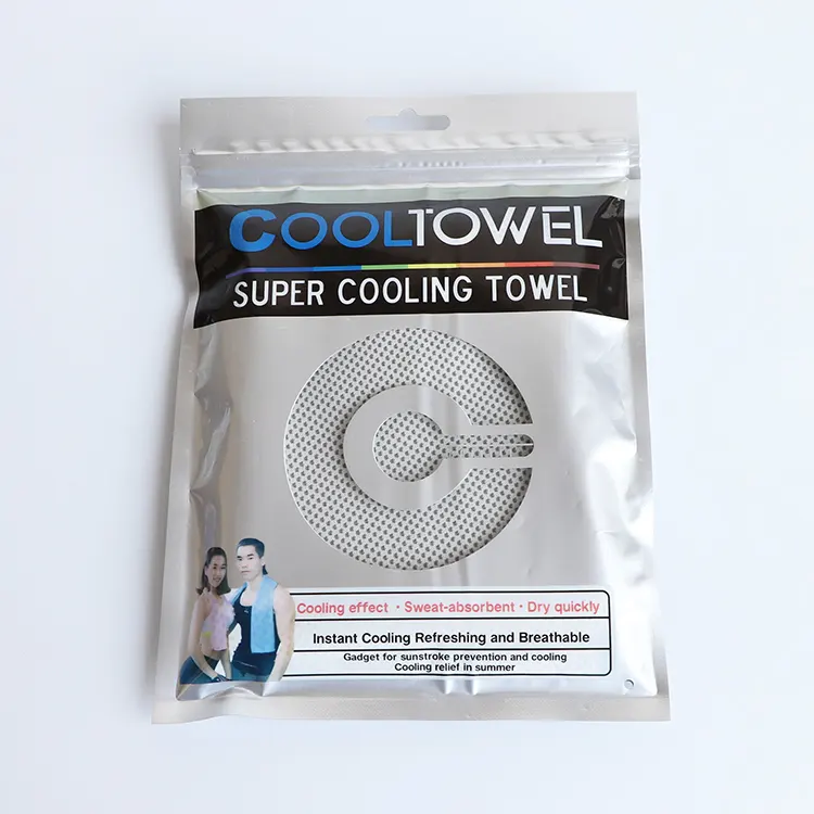 Custom logo microfiber cooling towel wholesale ice yoga sport towel instant coo golf GYM towel with custom package