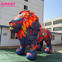 Estatuas Inflables de León, Peluche de León para Decoración de Fiestas y Escenarios, Globo de León Personalizable para Decoración de Parques al Aire Libre