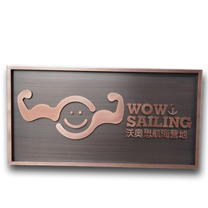 Personalizada al aire libre Vintage decorativo Placa de logotipo de Metal grabado conmemorativo de placa en latón <span class=keywords><strong>señal</strong></span> - Product Image 5