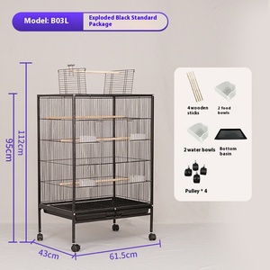 Vente chaude Cage à oiseaux en métal simple multifonctionnelle haut de gamme écologique Villa pour oiseaux Cage à oiseaux en fil métallique pour animaux de compagnie - Product Image 6