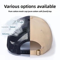 Casquette de baseball ajustable en PVC à 6 panneaux, broderie de logo et lettrage, design créatif, publicité pour la restauration, simple, élégante, mode OL