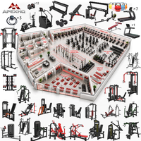 APEXHQ Juego Completo de Equipos de Entrenamiento de Fuerza de Acero de Alta Densidad con Color Personalizado, para Gimnasios y Clubes