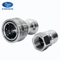 EVERNEW H001 ISO7241-A Raccord rapide hydraulique à déconnexion rapide, nouveau raccord de tuyau haute pression, vannes filetées ISO, joints ISO