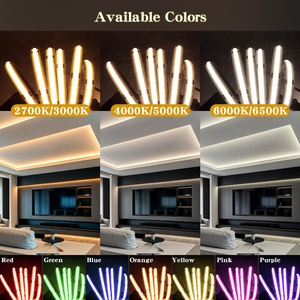 Venta <span class=keywords><strong>Directa</strong></span> de Fábrica, Tira de Luz LED COB 24V 12V CE, FCC, RoHS, Alto Brillo 90RA, Súper Flexible para Interiores, Habitaciones, Vitrinas - Product Image 4