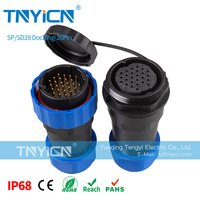 Connecteur d'alimentation électrique, étanche et rapide, pour l'extérieur, 26 broches, pour hommes et femmes, IP68, SP28, SD28 26Core 5A
