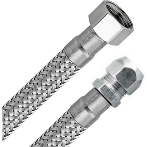 Manguera flexible de acero inoxidable con bicono hembra 50cm 1/2 X bicono 10 para fines de herramientas de torneado - Product Image 5