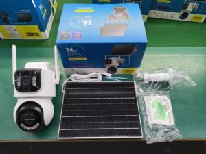 Sorveglianza Esterna Wlan Telecamera Wi-Fi Kamara приложение пульт дистанционного управления ICSEE на солнечной батарее с двумя объективами WIFI камера 4G AOV - Product Image 6