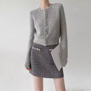 <span class=keywords><strong>เสื้อ</strong></span>โค้ทคาร์ดิแกนผ้าวู<span class=keywords><strong>ล</strong></span>ถักเปิดไหล่สำหรับผู้หญิงเสื้อโค้ทคาร์ดิแกนขนสัตว์ถักไห<span class=keywords><strong>ล</strong></span>่สำหรับผู้หญิงงานแฮนด์เมดสไต<span class=keywords><strong>ล</strong></span>์ฝรั่งเศส - Product Image 5