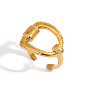 J & <span class=keywords><strong>D</strong></span> 18K Vàng Đồ Trang Sức Tối Giản Thiết Kế Thép Không Gỉ Thư <span class=keywords><strong>D</strong></span> Mở Vòng - Product Image 6