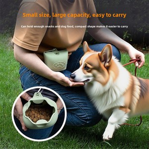 กระเป๋าใส่ขนมสุนัขแบบพกพา ทำจากซิลิโคน คาดเอวได้ ใช้งานได้โดยไม่ต้องใช้มือ เหมาะสำหรับการฝึกสัตว์เลี้ยง ใส่ขนมได้ ใช้สำหรับเดินเล่น ปีนเขา หรือกิจกรรมกลางแจ้งอื่นๆ - Product Image 1