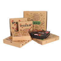 Großhandel 9 10 11 12 14 18 Zoll Pizza Box Schwarzer Karton Custom Design Pizza Box Plain Hersteller Pizza Boxen Mit Logo