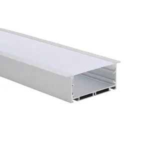 KN26 Customization Recessed Large Linear Lamp Lights Alu Profil 6063 T5 Extrusion Channel With PC Diffuser Led Aluminum Profile