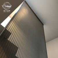 Rideau en treillis métallique en acier inoxydable effet cascade - Treillis décoratif artistique sur mesure 304/316L pour hall d'hôtel et centre commercial