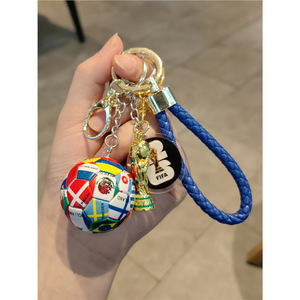 Mới Đến 2026 Thế Giới US-Canada-Mexico Trò Chơi Bóng Đá Phim Hoạt Hình <span class=keywords><strong>Keychain</strong></span> Hercules Bóng Đá Cup Túi Mặt Dây Chuyền Quà Tặng Lưu Niệm - Product Image 5