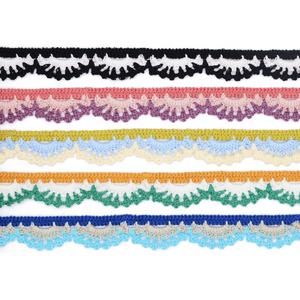 Custom 30mm Polyester Cotton Colorful Scalloped Crochet <strong>Lace</strong> Trims for Sewing Baby Clothes - Product Image 2