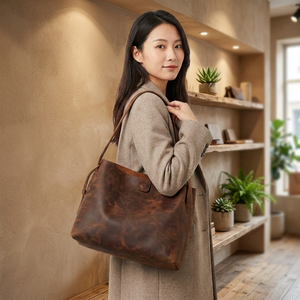 Sacs à main bandoulière en cuir véritable souple et imperméable, les plus vendus, durables, avec fermeture éclair, accessoires pour femmes, impression de logo personnalisé, écologiques - Product Image 1