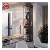 Armoire murale personnalisée pour porte vitrée de salon armoire de rangement murale moderne simple en aluminium pour verre