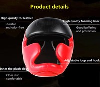 Protège-tête de casque de boxe avec accessoires de fitness en cuir et PU