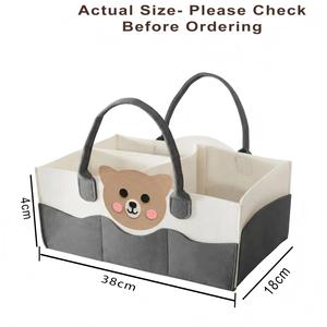 Grand sac de rangement élégant en feutre pour couches de bébé, idéal pour les mamans - Product Image 2