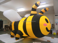 Mascotte lumineuse décorative, abeille gonflable, animal gonflable, miel, dessin animé pour décoration extérieure
