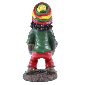 Vente en <span class=keywords><strong>gros</strong></span>, <span class=keywords><strong>cendrier</strong></span> d'extérieur super large avec support en résine, <span class=keywords><strong>cendrier</strong></span> Rasta jamaïcain, grands cendriers manuels modernes avec rangement LED - Product Image 2