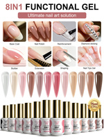 LIMEGIRL Gel Constructeur pour Ongles 8-en-1 Transparent pour l'Apex et l'Extension des Ongles, Renforceur en Bouteille 15ml