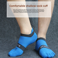 WRELS Chaussettes à cinq doigts en coton respirant pour l'été, légères et confortables, chaussettes à cinq doigts élastiques pour la cheville, chaussettes de Pilates