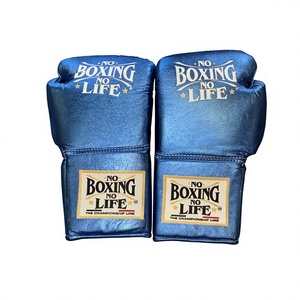 Nuevos Guantes de Boxeo Personalizados No Boxing No Life 100% Cuero Genuino con Cierre de Cordones y Correas para Sparring y Entrenamiento, Precio al por Mayor - Product Image 6