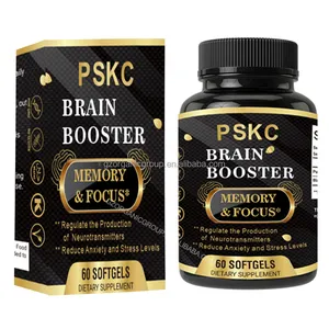 Produk penjualan terbaik 2024 Oem meningkatkan memori dan fokus Premium nootropik suplemen otak
