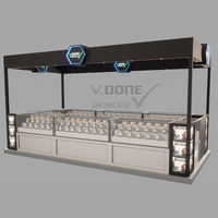 LED beleuchtete 4-gehärtete Glas uhr Vitrine Glas vitrine