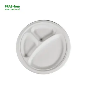 PFAS-ücretsiz Childem gıda Bagasse gıda ayarlanabilir yemek tabağı