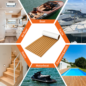 Material de Revestimiento Autoadhesivo de EVA de Diseño Moderno, Resistente al Agua, Antideslizante, Imitación Teca Sintética <span class=keywords><strong>para</strong></span> <span class=keywords><strong>Barcos</strong></span>, Uso en Exteriores, Fácil Instalación - Product Image 6