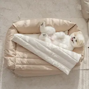 Lüks köpek yatağı ev yumuşak yorgan kare kaymaz küçük yatak özelleştirilebilir köpek kedi yuva