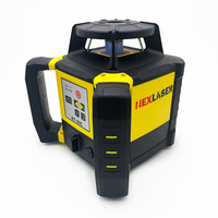 Récepteur de niveau laser rotatif double axe RT-90C à vitesse réglable, durable, auto-nivelant, laser rouge avec faisceau rotatif