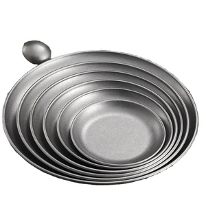 Vaisselle 201 Acier Inoxydable Assiette et Plats Argent Forme Ronde Plusieurs Tailles Snacks Plat À Salade Assiette À Bonbons Plateau À Fruits - Product Image 2