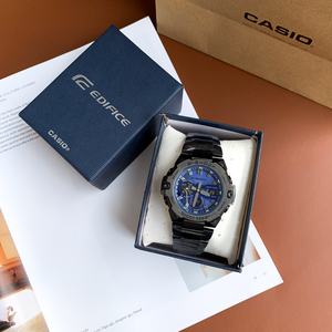 Montre Casi GST B400 en acier inoxydable noir, mouvement mécanique 46,6 mm, étanche 50 bars, lumière LED, heure mondiale, tendance - Product Image 1