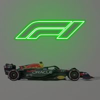 Enseigne néon personnalisée Piste de course, Lumière LED néon à intensité variable, Enseigne en acrylique avec logo personnalisé pour décoration murale sur le thème de la course pour Man Cave