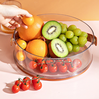 Conteneur rond pour gâteau et dessert en acrylique transparent, écologique, de qualité alimentaire, sans BPA, avec poignée et couvercle pour tiramisu