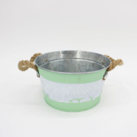 Pots de fleurs en fer personnalisables de haute qualité pour Noël et Halloween Seaux de rangement en métal de style classique pour utilisation au sol