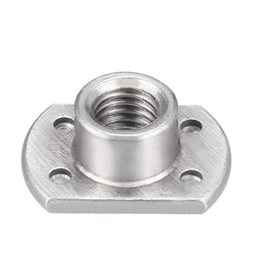 Flange Nut M10 Metric Zinc Plated Class 8.8 Right Hand <b>Thread</b> CNC Machined Flat Head Industrial Fastener - Product Image 2