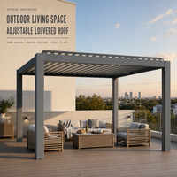 Pergola robuste avec toit à lamelles réglables, drainage dissimulé et protection contre les charges de neige hivernales
