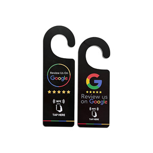 Tùy chỉnh thông minh 13.56MHz tần số <span class=keywords><strong>URL</strong></span> mã hóa PVC NFC <span class=keywords><strong>Google</strong></span> xem xét treo <span class=keywords><strong>tag</strong></span> không làm phiền cửa móc áo cho khách sạn - Product Image 3