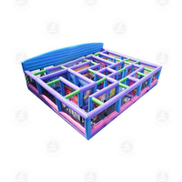 Labyrinthe gonflable géant portable pour adultes/enfants, château gonflable, jeu de laser game à vendre