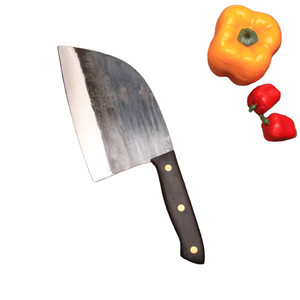 Couteau de boucher serbe forgé en acier à haute teneur en carbone de 6,7 pouces, couteau de chef droit avec manche en bois pour cuisine domestique - Product Image 3