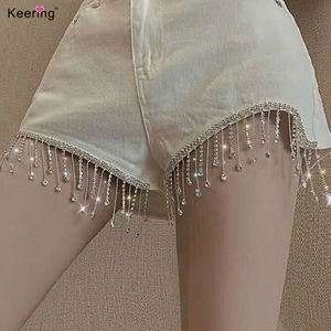 Keering cristallo tremolante nappa strass stile frangia trim cucire su abbigliamento stivali da sposa abbigliamento decorazione WNLC-138 - Product Image 3